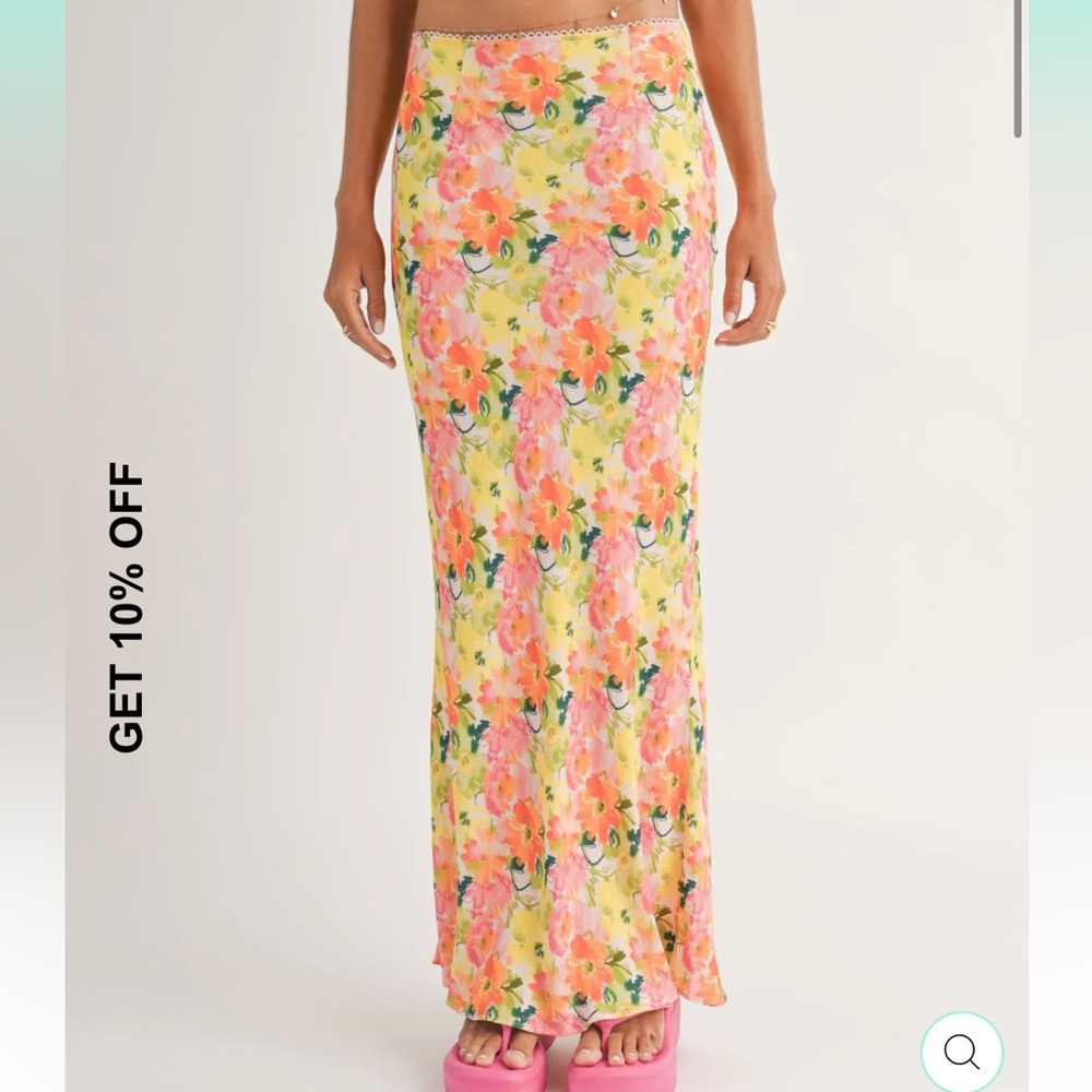 SAGE THE LABEL FLORAL MAXI SKIRT AND TOP SET
